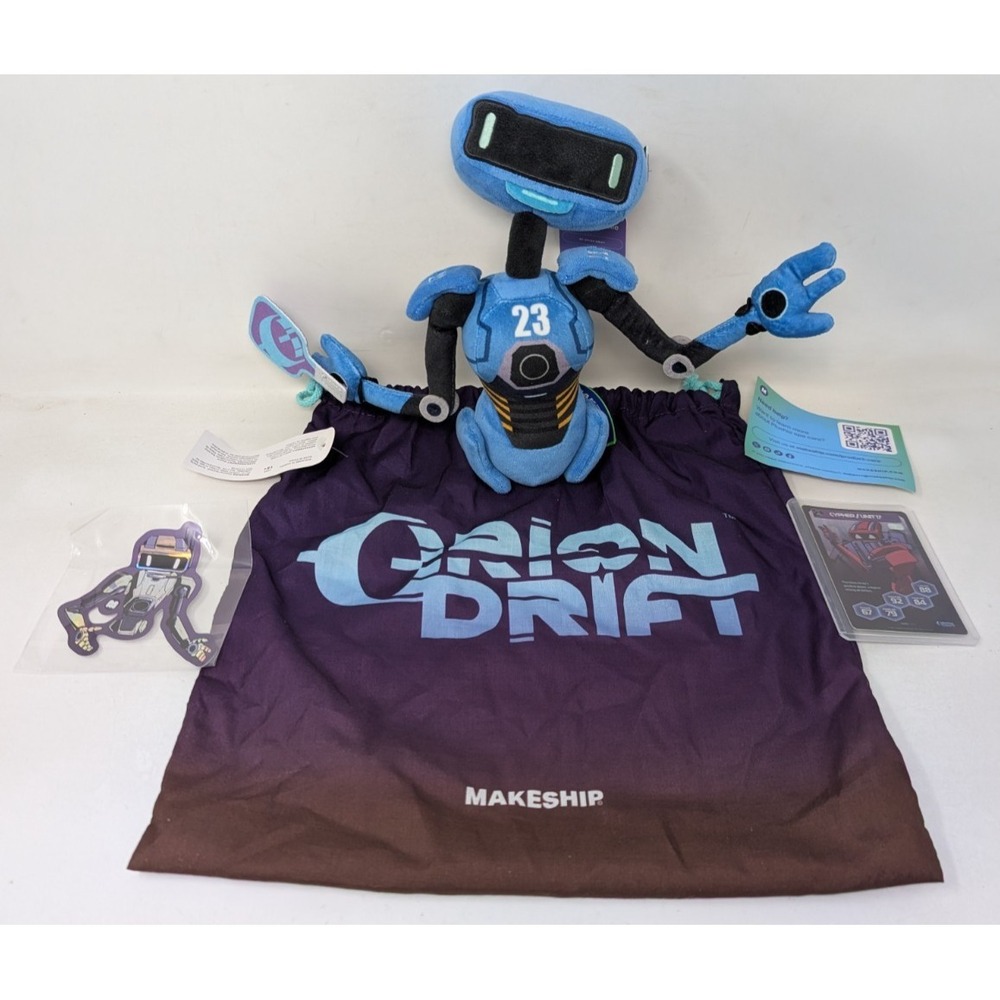 Makeship Drifter Plushie By Orion Drift w/Plush Game Code Trading Card Sticker